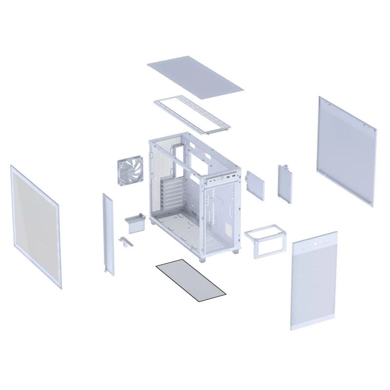 Asus Prime AP303 Tempered Glass Panel ATX PC Case (Black, White)