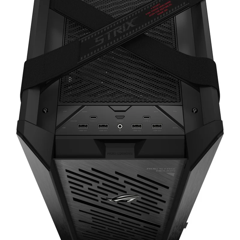Asus ROG Strix Helios II GX601S EATX Mid-Tower PC Gaming Case with Dual Tempered Glass Side Panels (Black, White)