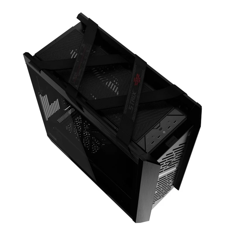 Asus ROG Strix Helios II GX601S EATX Mid-Tower PC Gaming Case with Dual Tempered Glass Side Panels (Black, White)