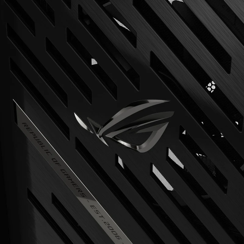 Asus ROG Strix Helios II GX601S EATX Mid-Tower PC Gaming Case with Dual Tempered Glass Side Panels (Black, White)