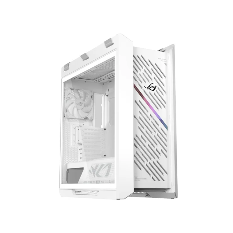 Asus ROG Strix Helios II GX601S EATX Mid-Tower PC Gaming Case with Dual Tempered Glass Side Panels (Black, White)