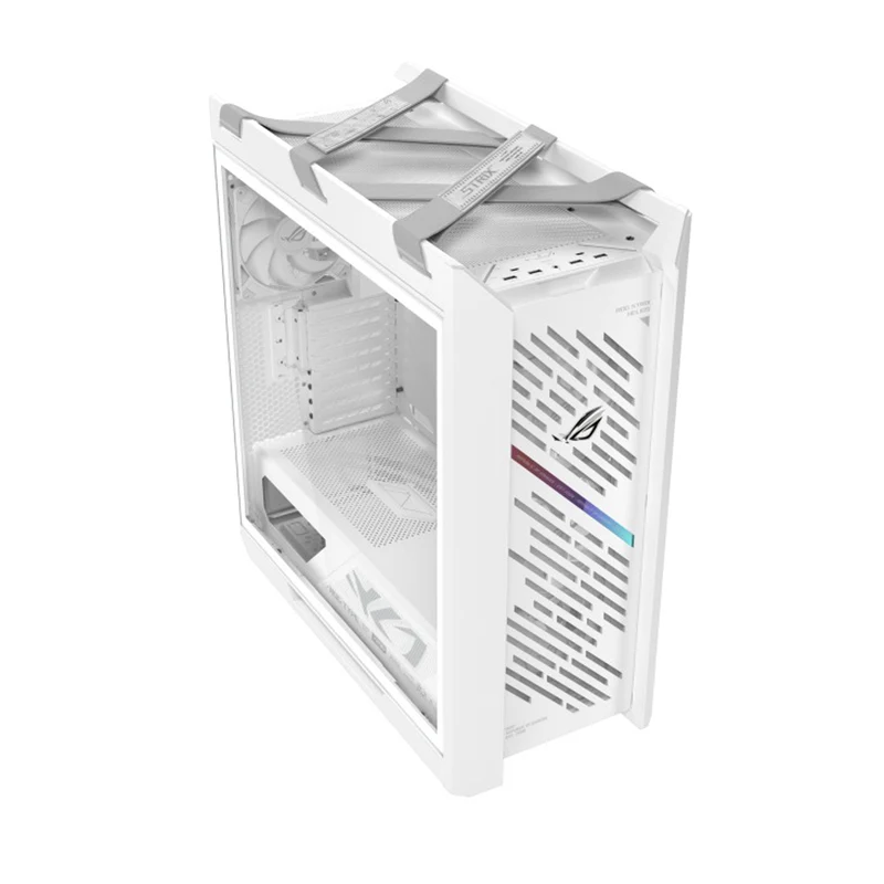 Asus ROG Strix Helios II GX601S EATX Mid-Tower PC Gaming Case with Dual Tempered Glass Side Panels (Black, White)