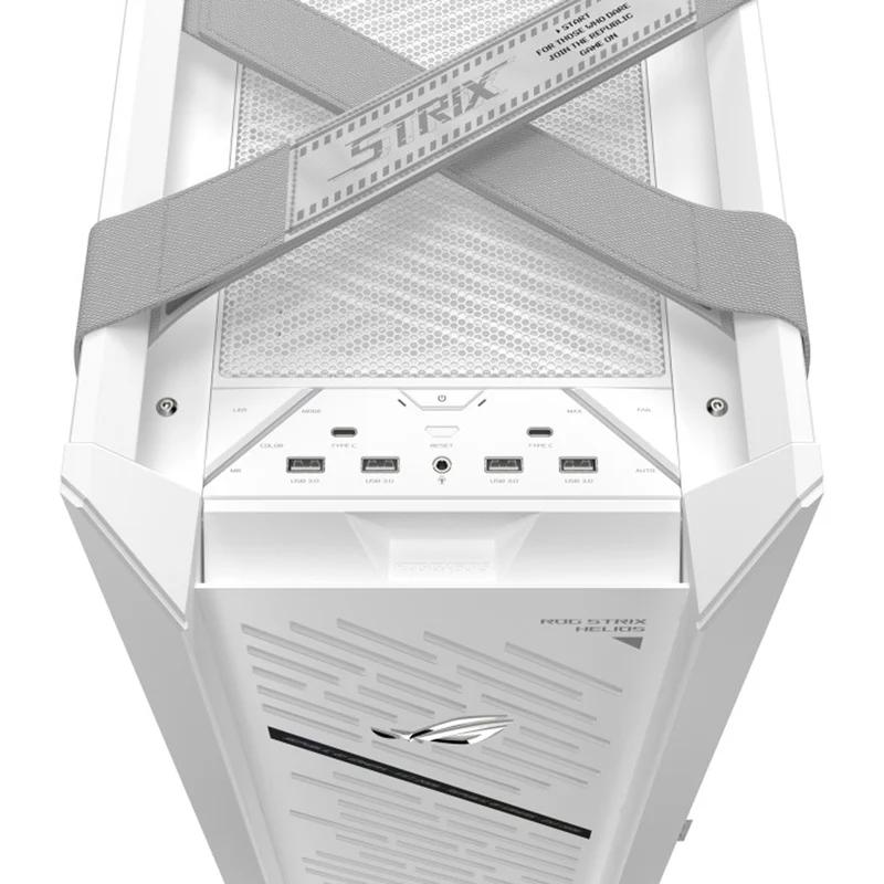 Asus ROG Strix Helios II GX601S EATX Mid-Tower PC Gaming Case with Dual Tempered Glass Side Panels (Black, White)