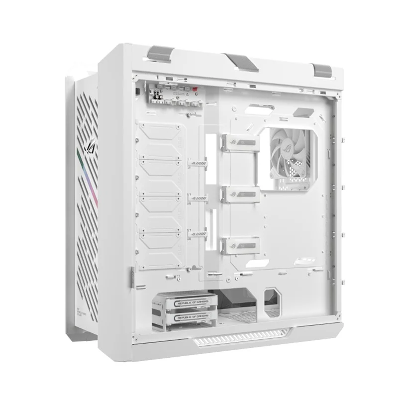 Asus ROG Strix Helios II GX601S EATX Mid-Tower PC Gaming Case with Dual Tempered Glass Side Panels (Black, White)
