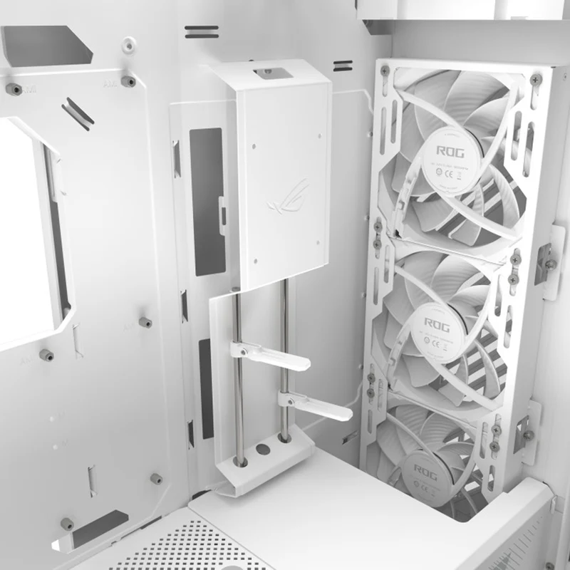 Asus ROG Strix Helios II GX601S EATX Mid-Tower PC Gaming Case with Dual Tempered Glass Side Panels (Black, White)
