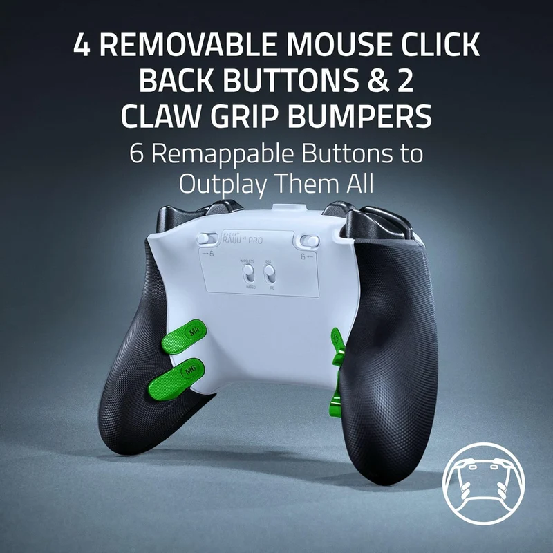 Razer Raiju V3 Pro Wireless Esports Controller for PS5 & PC (Black, White)