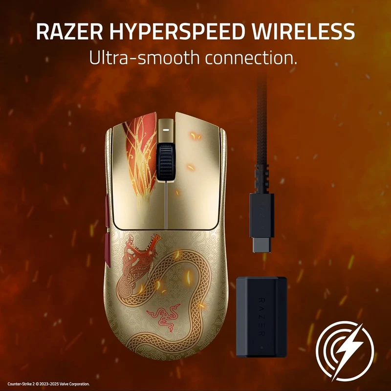 Razer Viper V3 Pro Ultra-Lightweight Hyperspeed Wireless Symmetrical Esports Mouse (Counter-Strike 2 Ed.)