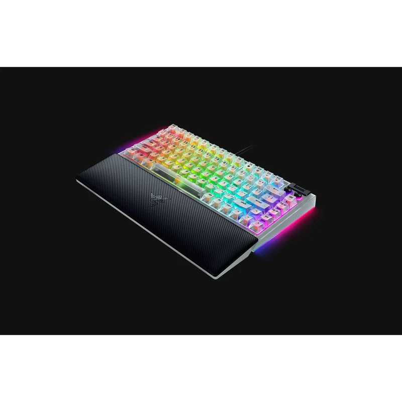 Razer BlackWidow V4 75% Hot-Swappable Mechanical Gaming Keyboard (Orange Switches) (Phantom White)