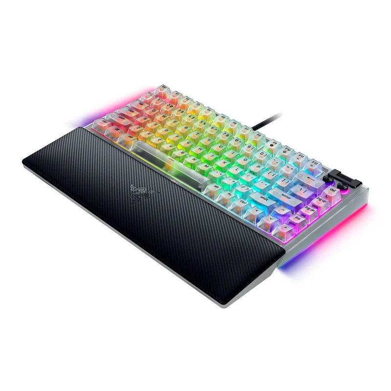Razer BlackWidow V4 75% Hot-Swappable Mechanical Gaming Keyboard (Orange Switches) (Phantom White)