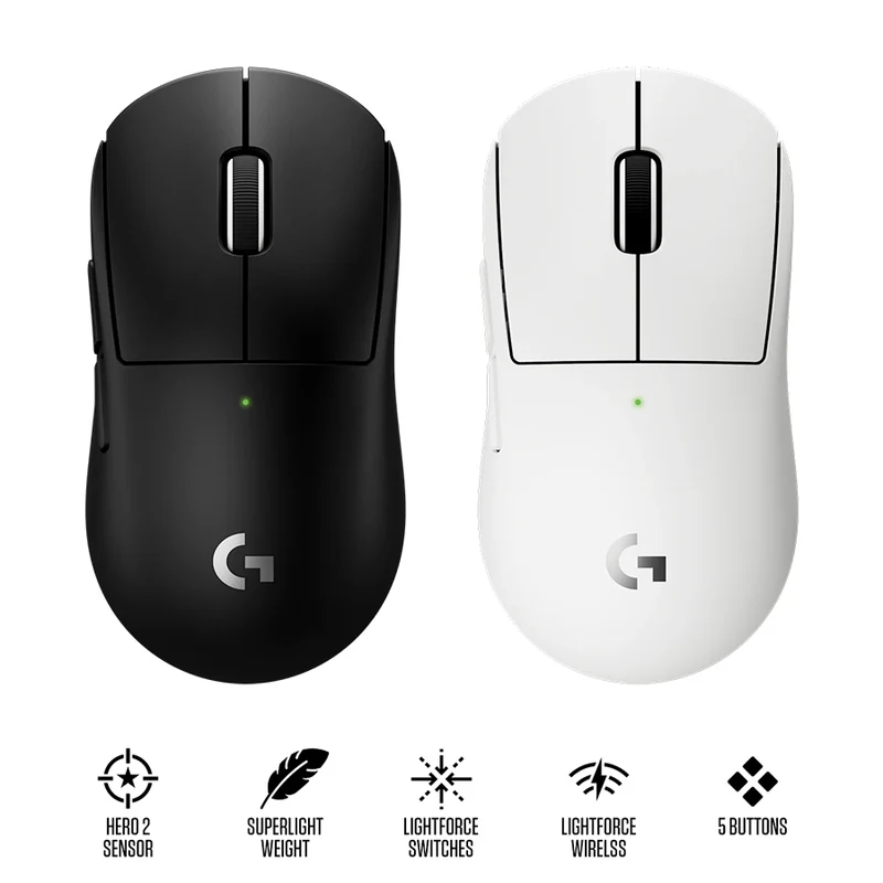 Logitech Pro X Superlight 2c Lightspeed Wireless Gaming Mouse (Black, White)