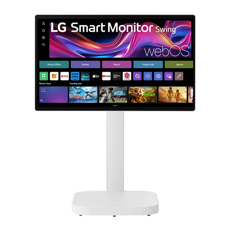 LG 32U889SA-W 31.5" 4K UHD (3840x2160) 60Hz 5ms GTG IPS Smart Monitor Swing with Touchscreen, Rolling Stand, Tilt, Height, Swivel, Pivot Adjustment