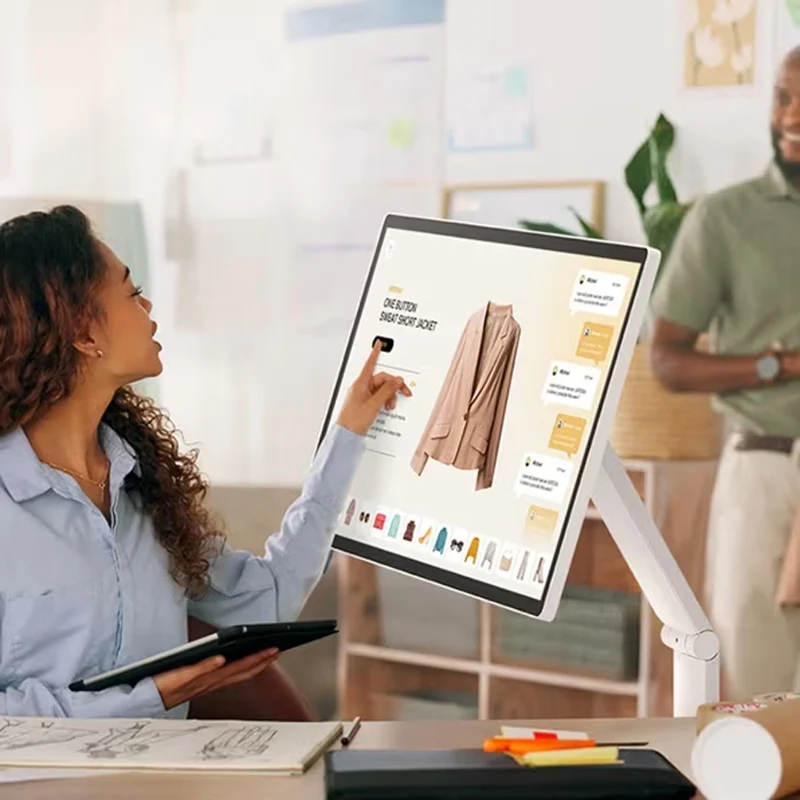 LG 32U889SA-W 31.5" 4K UHD (3840x2160) 60Hz 5ms GTG IPS Smart Monitor Swing with Touchscreen, Rolling Stand, Tilt, Height, Swivel, Pivot Adjustment