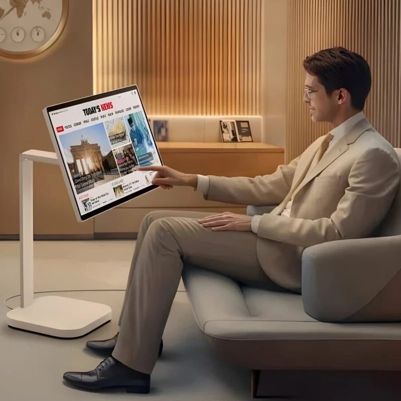 LG 32U889SA-W 31.5" 4K UHD (3840x2160) 60Hz 5ms GTG IPS Smart Monitor Swing with Touchscreen, Rolling Stand, Tilt, Height, Swivel, Pivot Adjustment