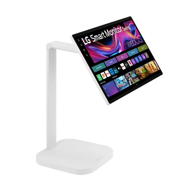 LG 32U889SA-W 31.5" 4K UHD (3840x2160) 60Hz 5ms GTG IPS Smart Monitor Swing with Touchscreen, Rolling Stand, Tilt, Height, Swivel, Pivot Adjustment