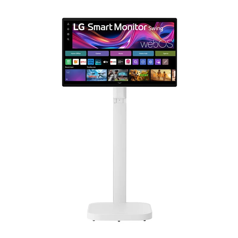 LG 32U889SA-W 31.5" 4K UHD (3840x2160) 60Hz 5ms GTG IPS Smart Monitor Swing with Touchscreen, Rolling Stand, Tilt, Height, Swivel, Pivot Adjustment