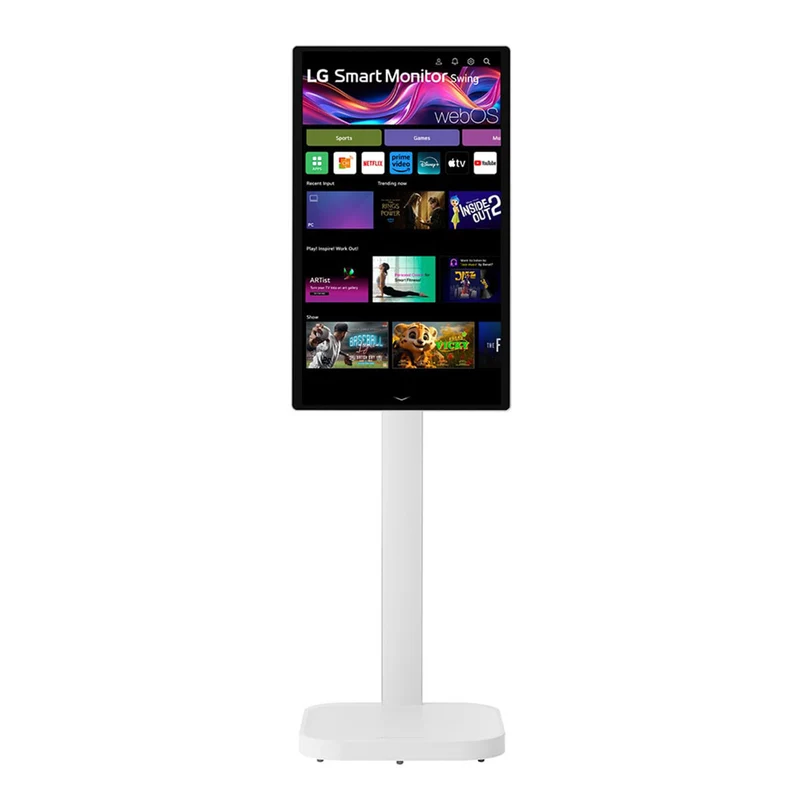 LG 32U889SA-W 31.5" 4K UHD (3840x2160) 60Hz 5ms GTG IPS Smart Monitor Swing with Touchscreen, Rolling Stand, Tilt, Height, Swivel, Pivot Adjustment