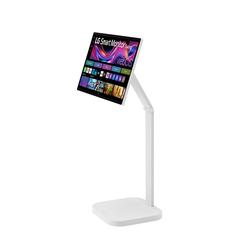 LG 32U889SA-W 31.5" 4K UHD (3840x2160) 60Hz 5ms GTG IPS Smart Monitor Swing with Touchscreen, Rolling Stand, Tilt, Height, Swivel, Pivot Adjustment