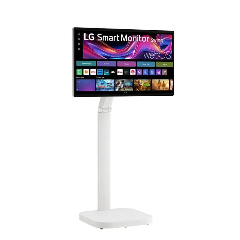 LG 32U889SA-W 31.5" 4K UHD (3840x2160) 60Hz 5ms GTG IPS Smart Monitor Swing with Touchscreen, Rolling Stand, Tilt, Height, Swivel, Pivot Adjustment