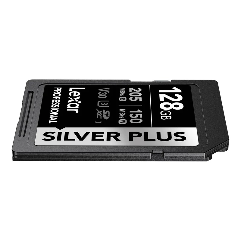 Lexar Professional SILVER PLUS SDXC UHS-I C10 U3 V30 205MB/s Read 150MB/s Write SD Card (128GB, 256GB, 512GB, 1TB)
