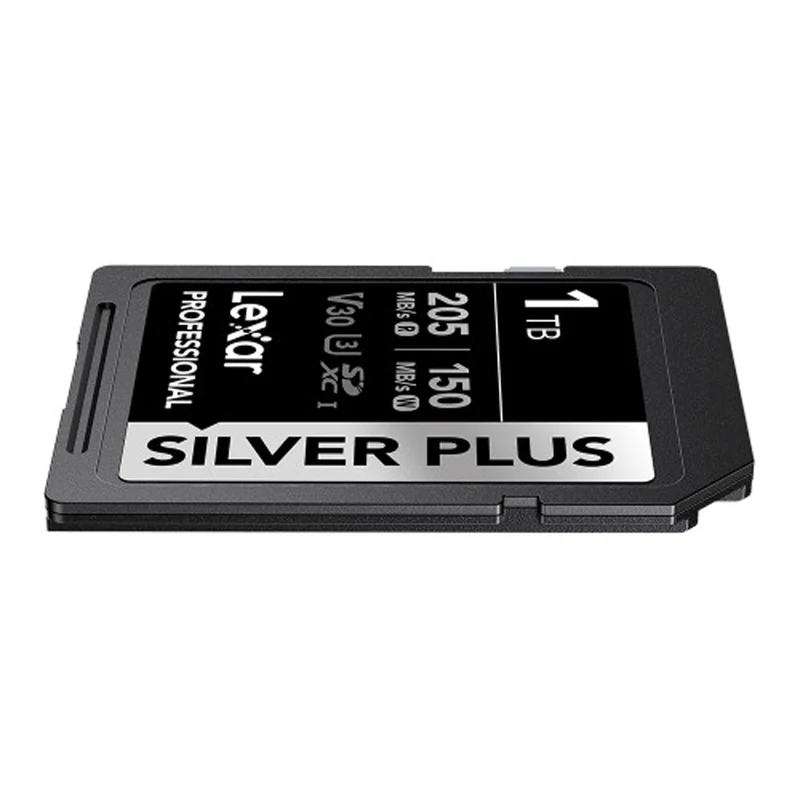 Lexar Professional SILVER PLUS SDXC UHS-I C10 U3 V30 205MB/s Read 150MB/s Write SD Card (128GB, 256GB, 512GB, 1TB)