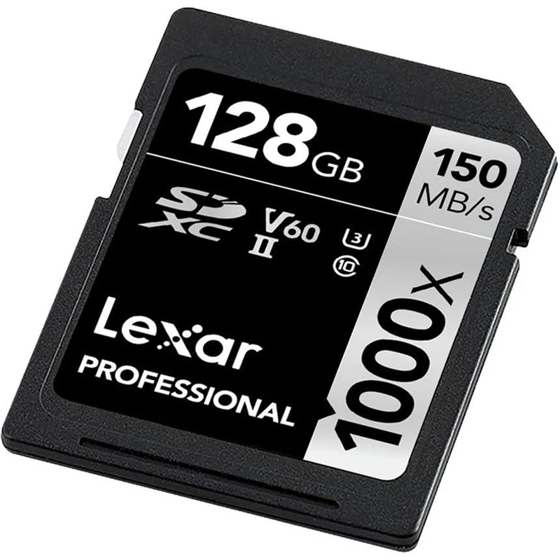 Lexar Professional 1000x SDXC UHS-II C10 U3 V30 150MB/s Read Card (32GB, 128GB)