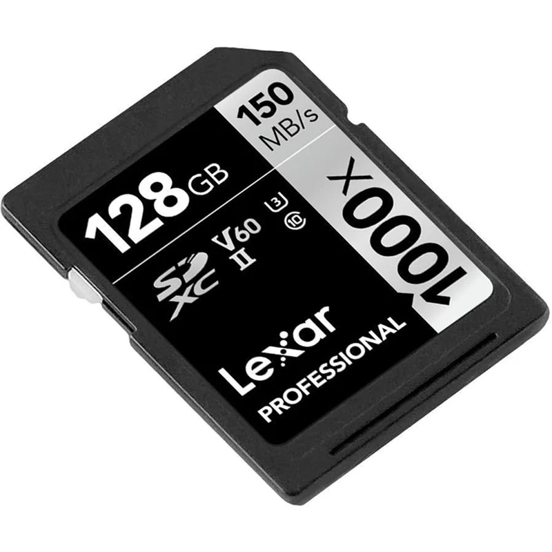 Lexar Professional 1000x SDXC UHS-II C10 U3 V30 150MB/s Read Card (32GB, 128GB)
