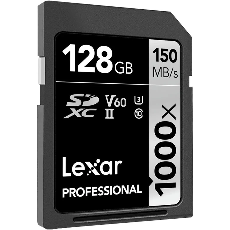 Lexar Professional 1000x SDXC UHS-II C10 U3 V30 150MB/s Read Card (32GB, 128GB)
