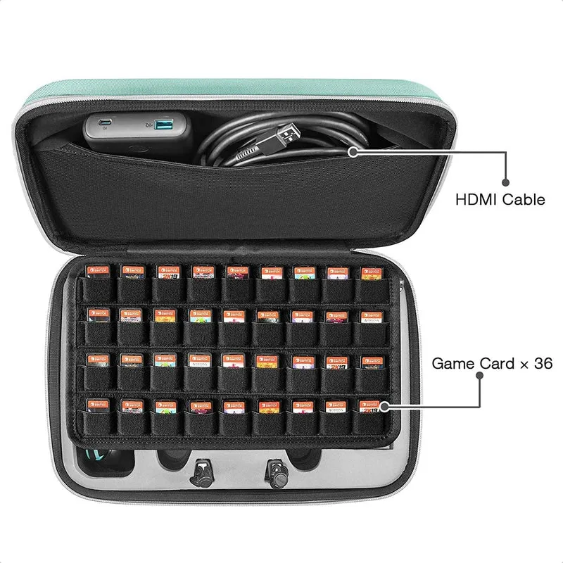 TOMTOC NSW STORAGE CASE FOR NINTENDO SWITCH (TURQUOISE) (A05-6T01)