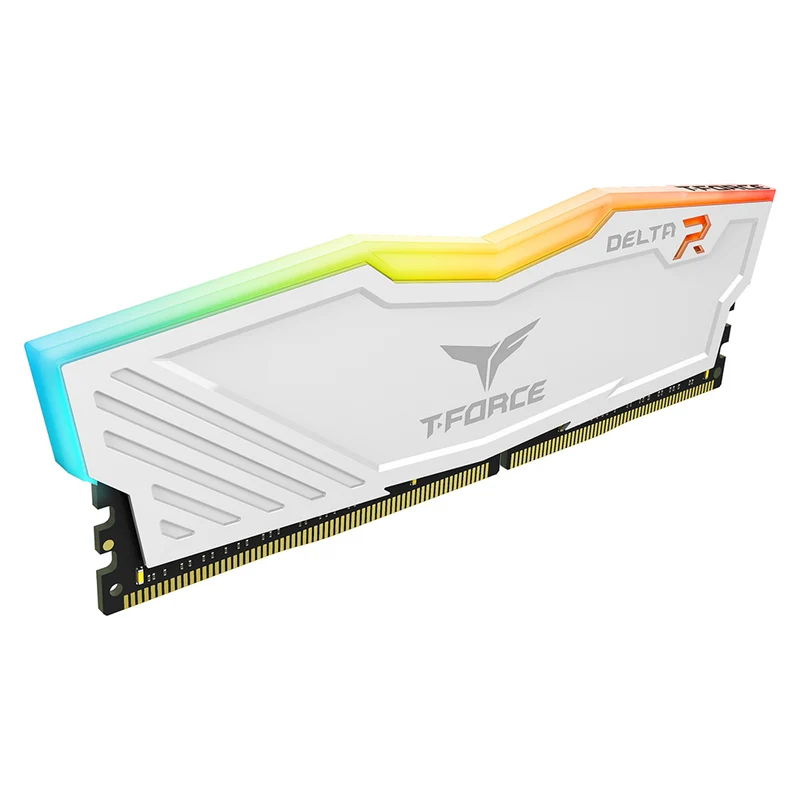 TeamGroup T-Force Delta RGB DDR4 8GB (1x8GB) 3600MHz CL18-22-22-42 1.35V Gaming Desktop Memory (Black, White)