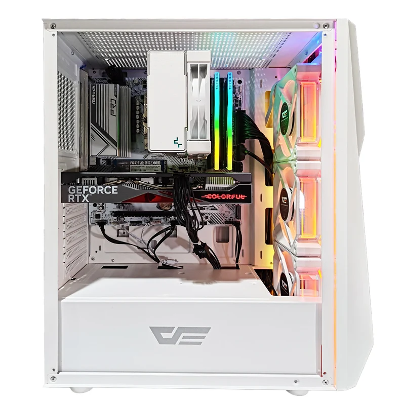 Alpha DK150 Luxury White Desktop Gaming PC | AMD Ryzen 5 5500 | 16 GB RAM | 500 GB SSD | RTX 4060 | Windows 11 Pro
