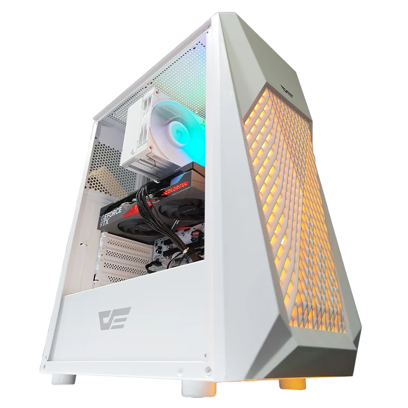 Alpha DK150 Luxury White Desktop Gaming PC | AMD Ryzen 5 5500 | 16 GB RAM | 500 GB SSD | RTX 4060 | Windows 11 Pro