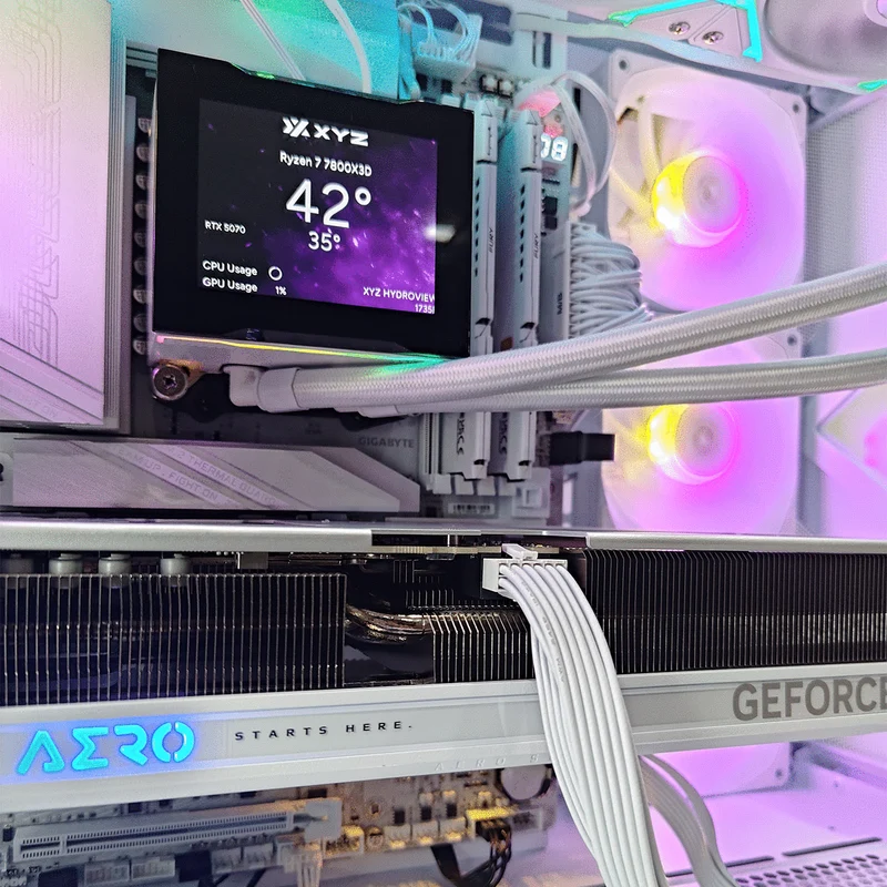 Optima Qubex White Desktop Gaming PC | AMD Ryzen 7 7800X3D | 32GB RAM | 1TB SSD | RTX 5070 | Windows 11 Pro