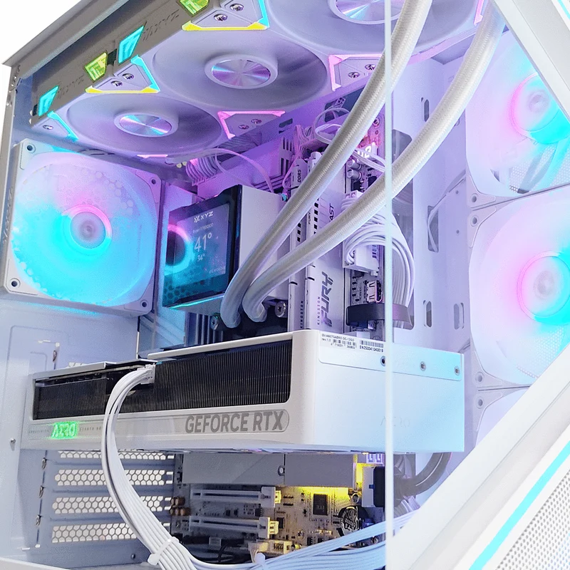 Optima Qubex White Desktop Gaming PC | AMD Ryzen 7 7800X3D | 32GB RAM | 1TB SSD | RTX 5070 | Windows 11 Pro