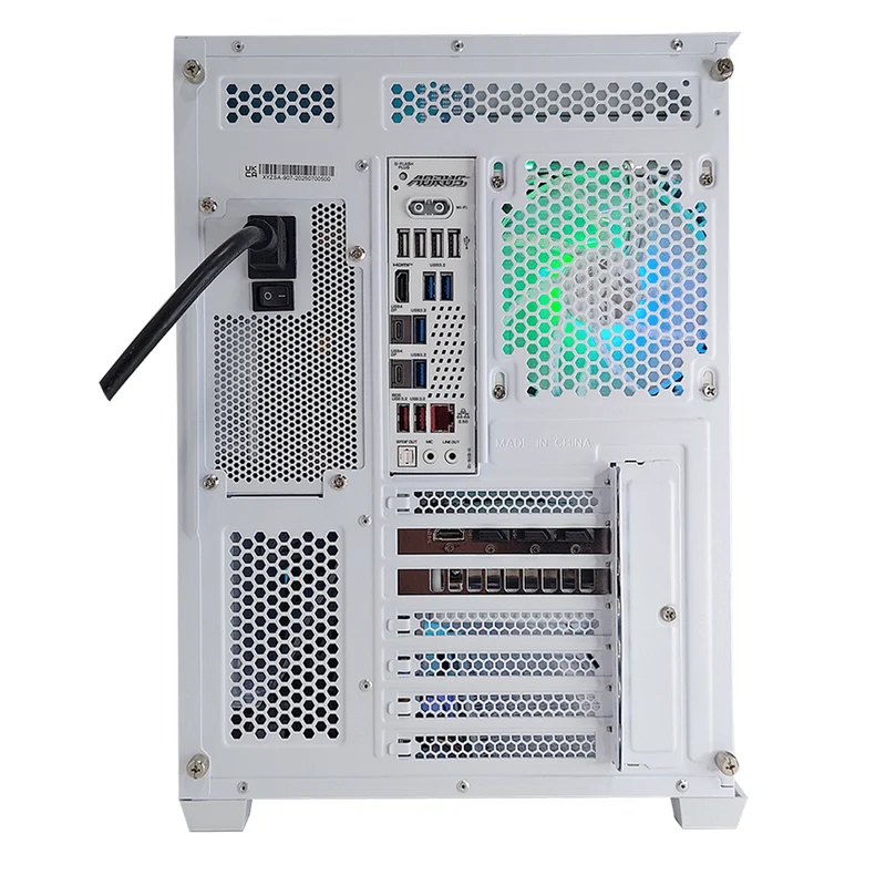 Optima Qubex White Desktop Gaming PC | AMD Ryzen 7 7800X3D | 32GB RAM | 1TB SSD | RTX 5070 | Windows 11 Pro