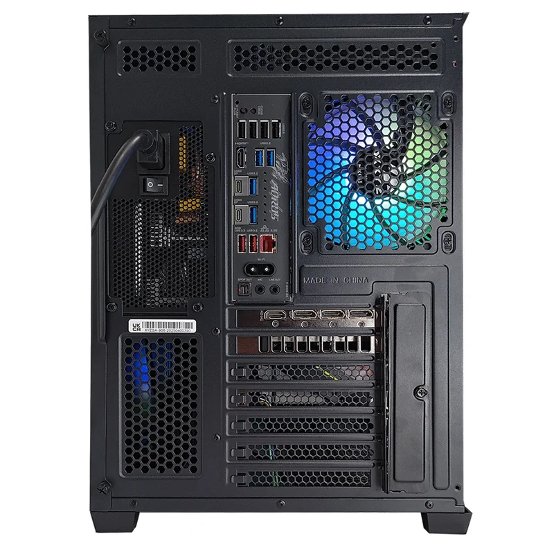 Optima Qubex Black Desktop Gaming PC | AMD Ryzen 7 7800X3D | 32GB RAM | 1TB SSD | RTX 5070 TI | Windows 11 Pro