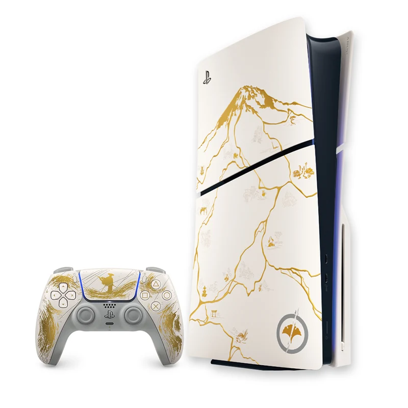 Sony Playstation PS5 Console Slim Disc Version Ghost of Yotei Gold Limited Edition Bundle