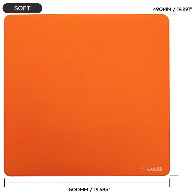Artisan Ninja FX Raiden Gaming Mousepad - Daidai Orange (XSOFT, SOFT, MID) (L, XL, XXL)