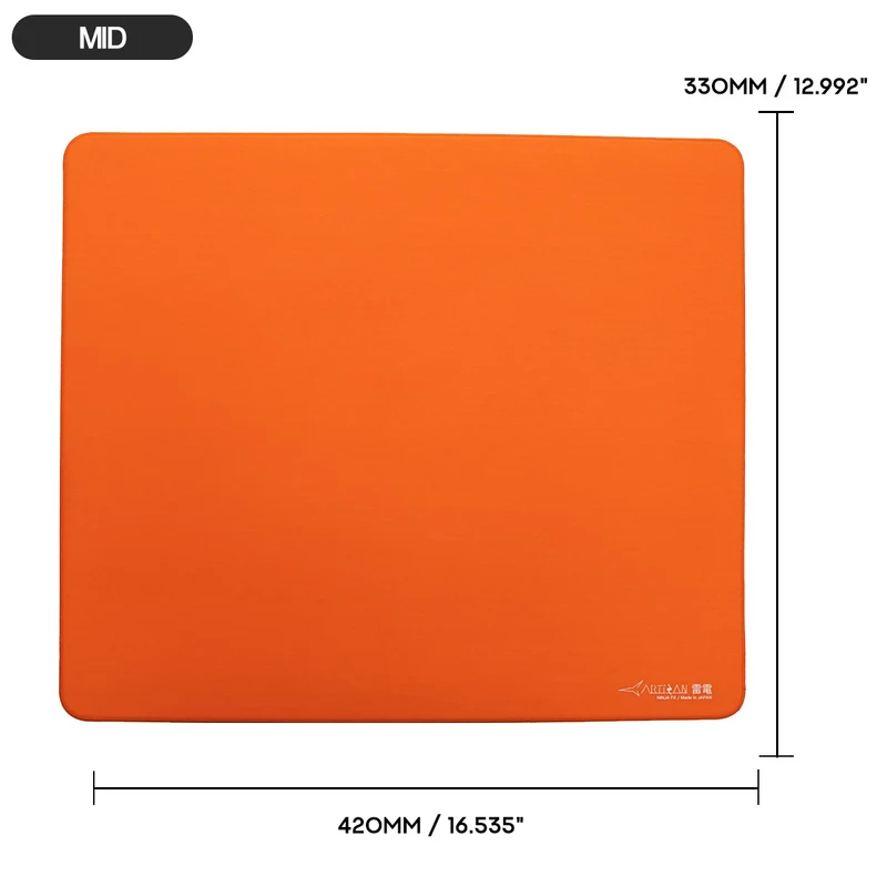 Artisan Ninja FX Raiden Gaming Mousepad - Daidai Orange (XSOFT, SOFT, MID) (L, XL, XXL)
