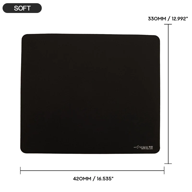 Artisan Ninja FX Key-83 Gaming Mousepad - Black (XSOFT, SOFT, MID) (L, XL, XXL)