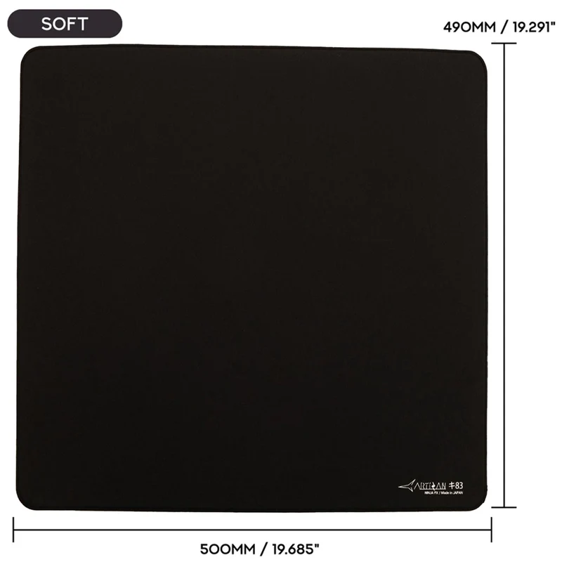 Artisan Ninja FX Key-83 Gaming Mousepad - Black (XSOFT, SOFT, MID) (L, XL, XXL)