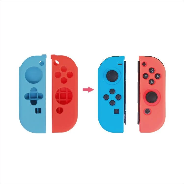 DOBE NSW Silicon Case & Rubber Plug Blue/Red (L/R)TNS-1708