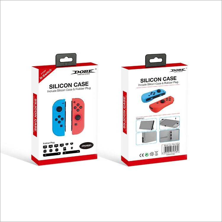 DOBE NSW Silicon Case & Rubber Plug Blue/Red (L/R)TNS-1708
