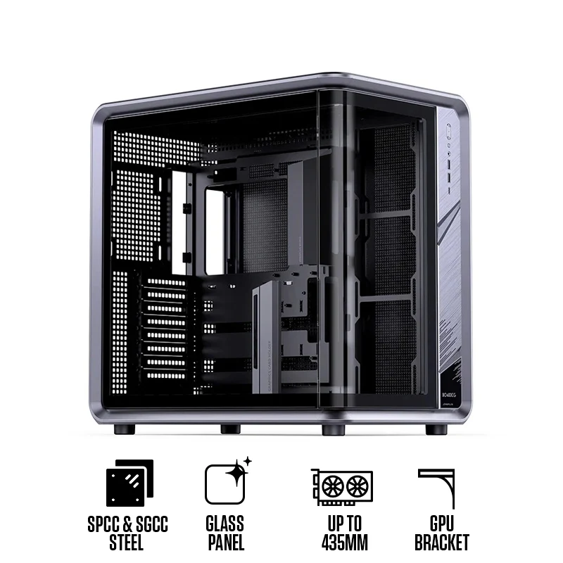 Jonsbo BO400CG ATX Top Front Interchangeable Glass PC Case (Grey)
