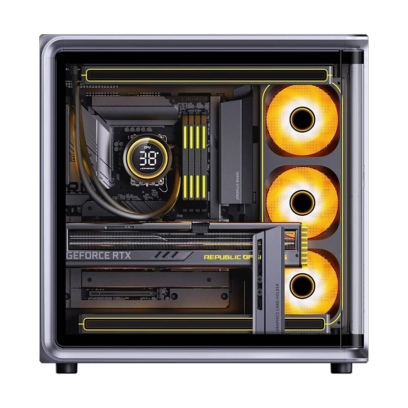 Jonsbo BO400CG ATX Top Front Interchangeable Glass PC Case (Grey)