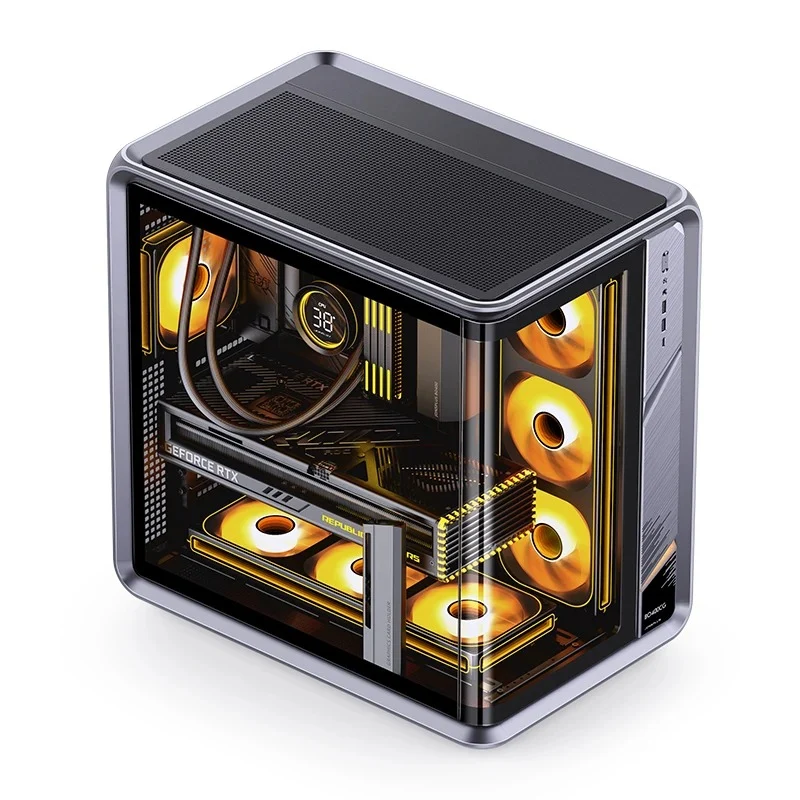 Jonsbo BO400CG ATX Top Front Interchangeable Glass PC Case (Grey)