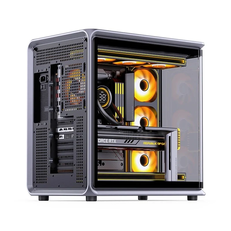 Jonsbo BO400CG ATX Top Front Interchangeable Glass PC Case (Grey)
