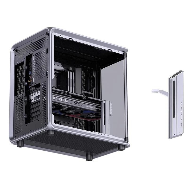 Jonsbo BO400CG ATX Top Front Interchangeable Glass PC Case (Grey)