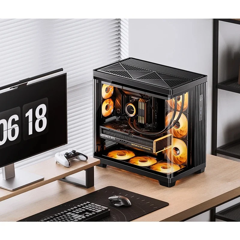 Jonsbo TK-4 ATX Separated Cabinet Computer Case (Black, White)