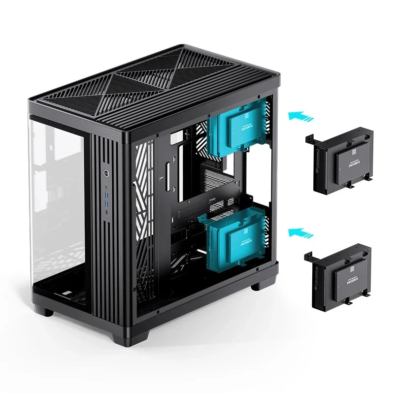 Jonsbo TK-4 ATX Separated Cabinet Computer Case (Black, White)