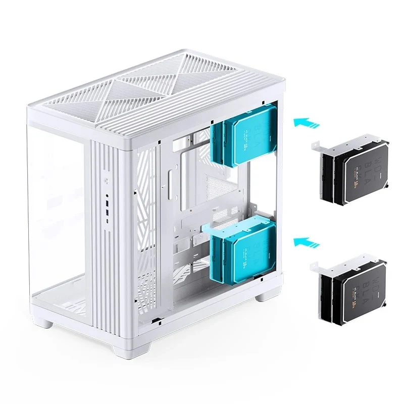 Jonsbo TK-4 ATX Separated Cabinet Computer Case (Black, White)